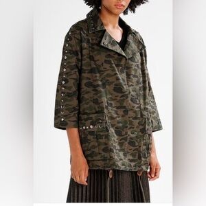 NWT Rebecca Minkoff Monarda Camouflage Coat Womens Small